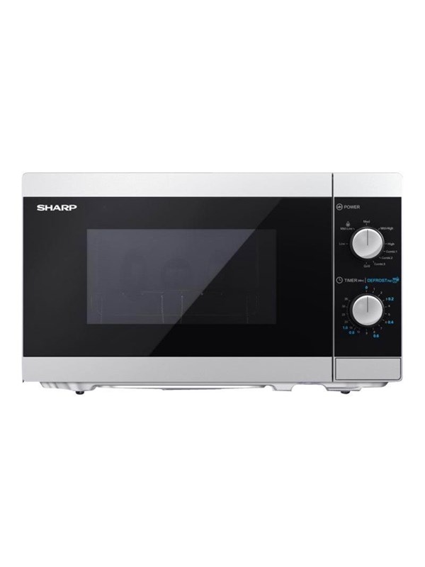 Sharp YC-MG01E-S - microwave oven with grill - freestanding - silver/black