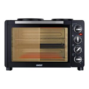 Unold 68885 All in One - electric oven with hot plates - black