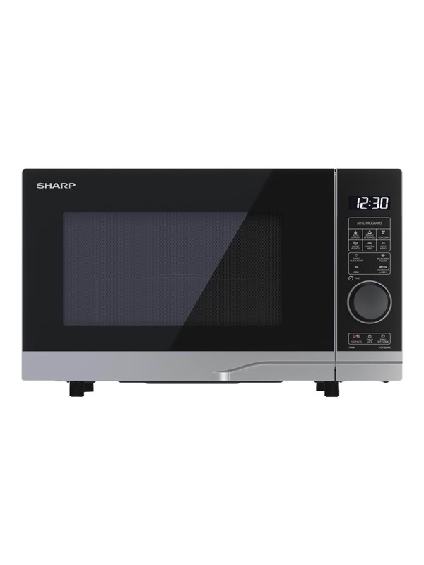 Sharp Premium series YC-PG204AE-S - microwave oven with grill - freestanding - silver